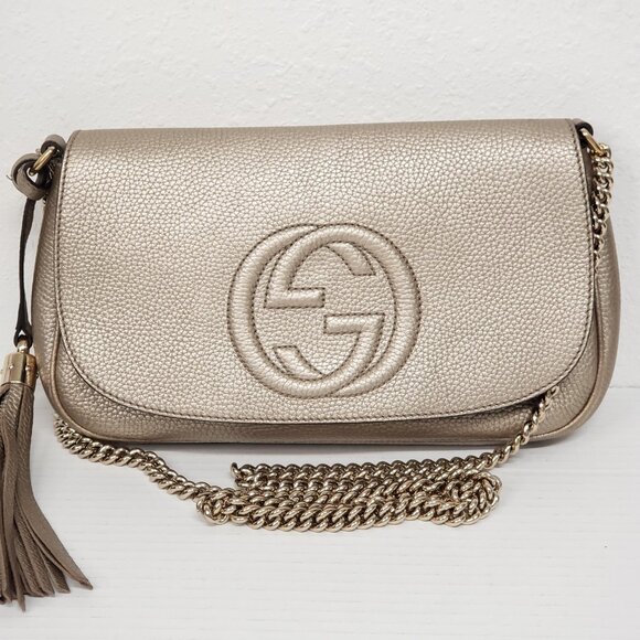 GUCCI Soho Leather Shoulder Bag 468-092625 - Picture 2 of 16